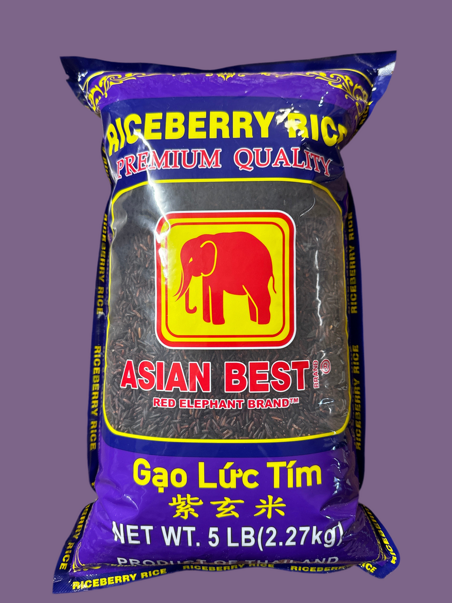 Asian Best Riceberry Rice/ Black Jasmine Rice (ခရမ်း ရောင် ထိုင်း ဆန ...
