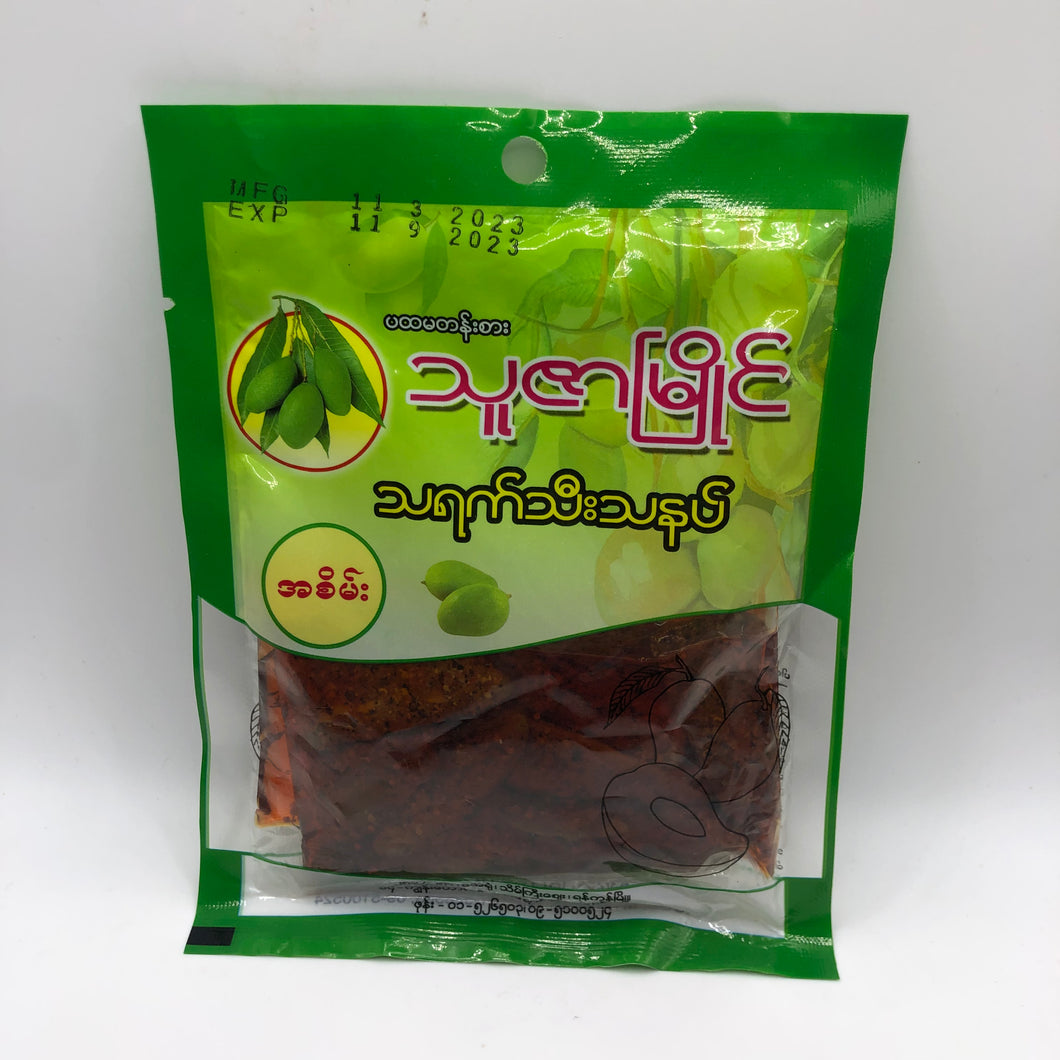 Thu Zar Myaing Green Mango Pickle (သူ ဇာ မြိုင် သရက် သီး အ စိမ်း သ နပ် အထုတ် သေး)