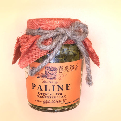 Paline Organic Fermented Tea Leaves - Sour & Spicy Flavor(ပ လိုင်း သ ဘာဝ ချဉ် စပ် လက် ဖက် အ ညွှန့်)