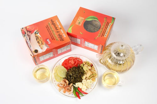 U Kar Ka & Daw Sein Tea Leaf Salad Kit 400g (Spicy)   ဦးကါက & ဒေါ်စိန် ဇယန်းချဉ်စပ်လက်ဖက် နှင့် ပဲနှစ်ပြန်ကြော် ဗူး)