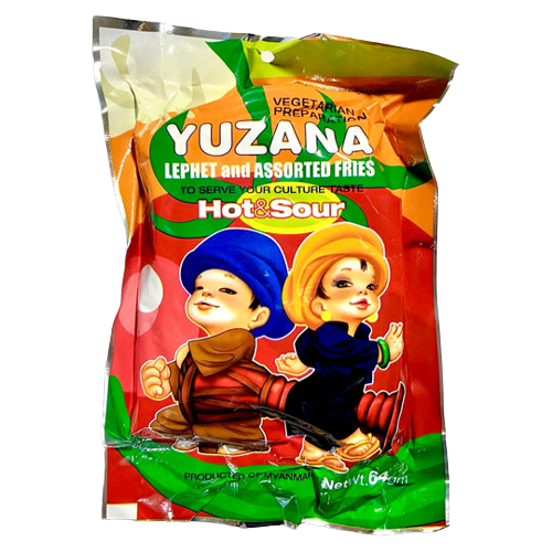 Yuzana Tea Salad Individual - Hot & Sour  (10) Pkgs (ယုဇနအသင့်စား ချဉ် စပ် လက်ဖက်ထုတ်အသေး(၁၀)ထုတ်တွဲ