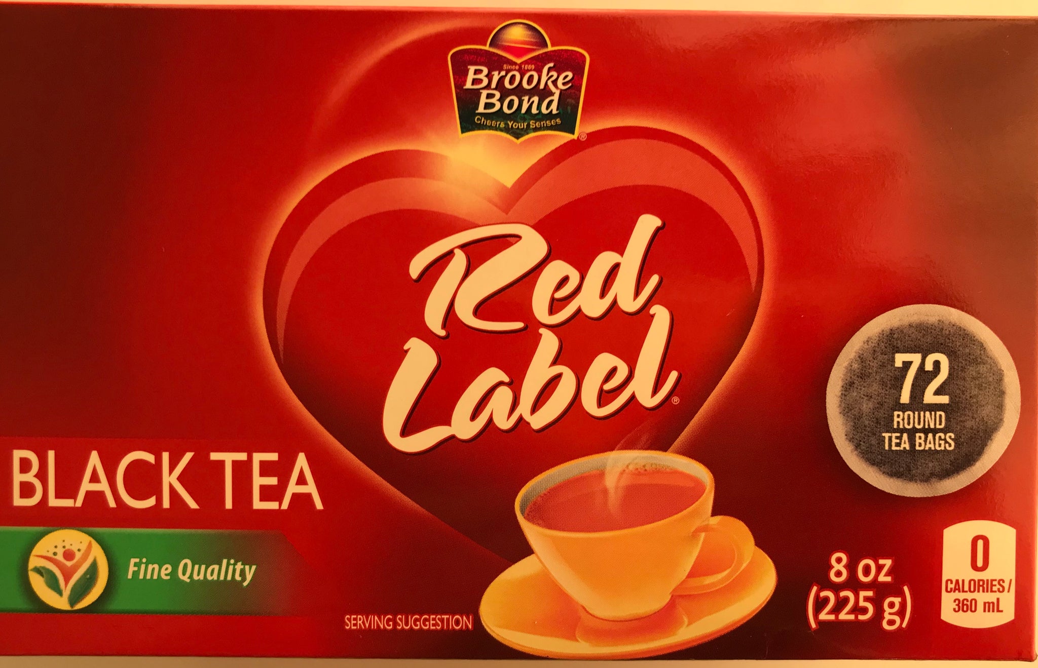 Red Label Black Tea (72) bags(Red Label အိန္ဒိယလက်ဘက်ရည်အချိုခြောက