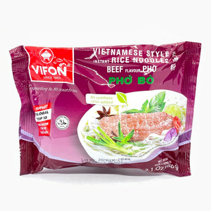 VIFON - Vietnamese Style Instant Rice Noodle Beef Flavor (PHO) -  ဗီ ယက် နန် အသင့် စား ဆန် ခေါက် ဆွဲ)