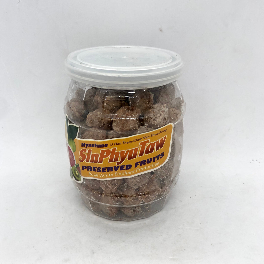 White Elephant Salted Plum (ကျောက်မဲဆင်ဖြူတော်ဆားချိုသီး) Large Jar