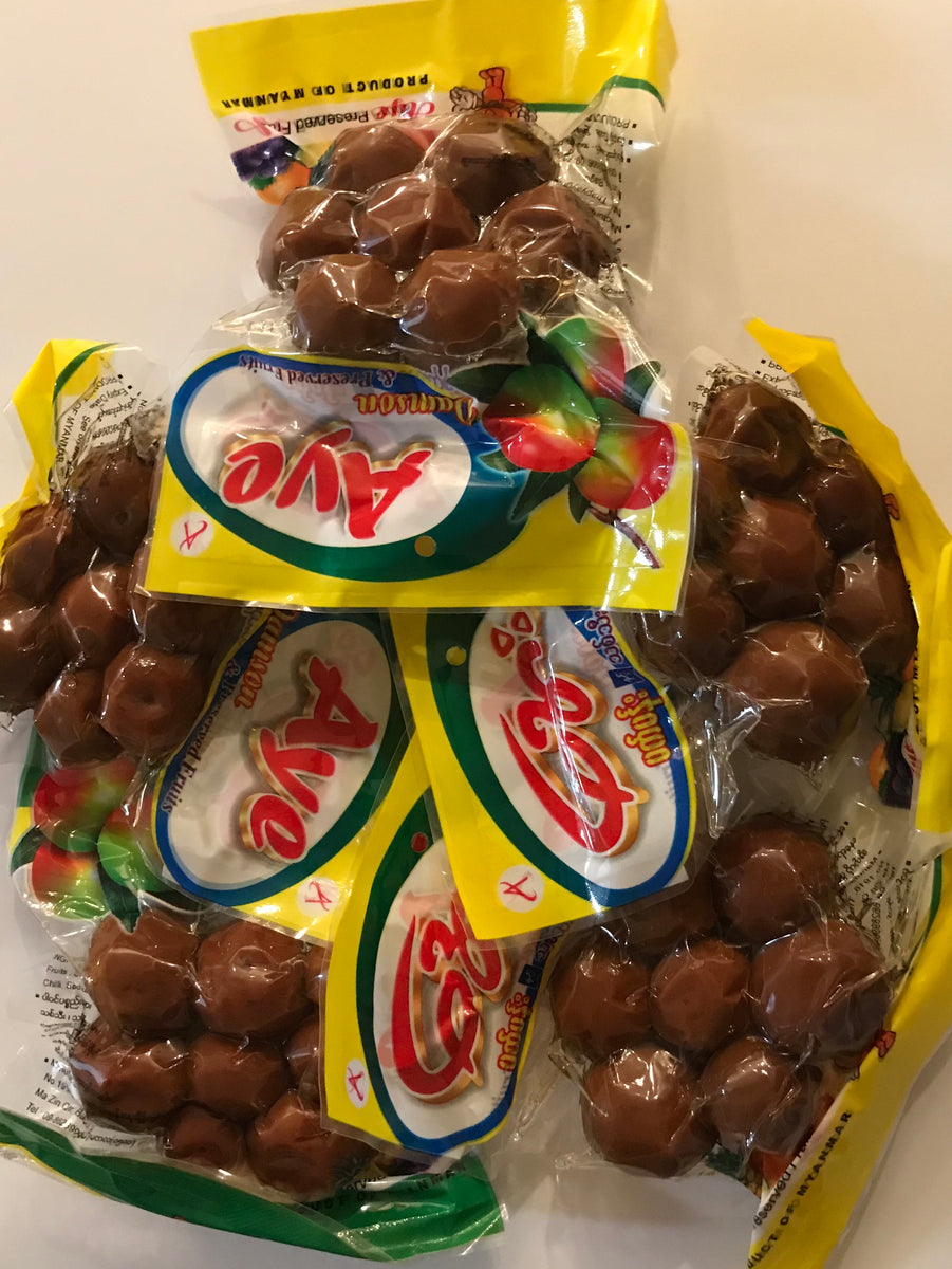 Preserved Damsom Aye Preserved Plum (မက်မန်းသီး) ( 5 packs) No Color Myanmar Food USA