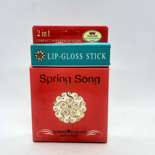 Spring Song 2-1 Compact Makeup with Lip Gross (စပရင်းဆောင်း မိတ် ကပ် နှင့် နှုတ် ခမ်းနီ)